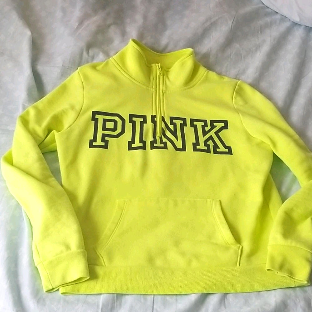 PINK VS Quarter Zip Pullover Sweatshirt